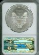 2011 - S Silver Eagle 25th Anniversary Early Release Ms 70 Blue Label. Silver photo 3