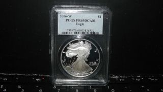 2006 - W Proof Silver Eagle $1 Pcgs Pr69 Dcam - Coin photo