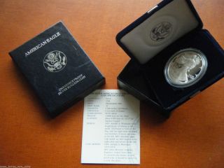 1996 P Proof Silver Eagle Better Date With Box/coa Zoom Pics.  See My Others photo