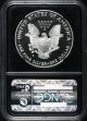 1999 - P Silver Eagle $1 Ngc Pf69 Ultra Cameo Black Retro 25th Anniversary Slab Silver photo 1