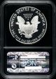 1998 - P Silver Eagle $1 Ngc Pf69 Ultra Cameo Black Retro 25th Anniversary Slab Silver photo 1