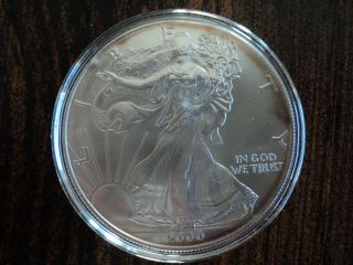 2000 American Silver Eagle,  Gem Brilliant Uncirculated photo