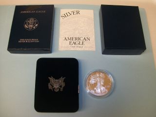 American Eagle 1 Oz Proof Silver Bullion Coin 2001 W photo