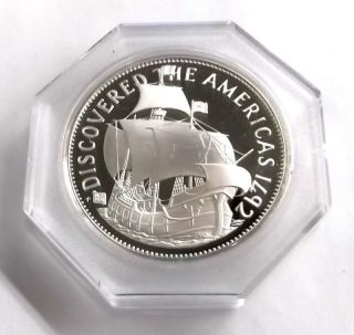 1974 1492 Columbus Discover America Commemorative Proof Sterling Silver Coin 925 photo