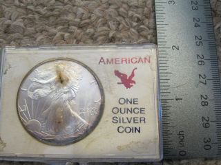 1997 Silver Dollar Walking Liberty American Silver Eagle 1 Oz.  Fine Silver photo