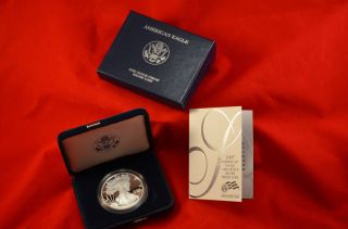 2007w American Eagle Silver Proof Westpoint With And Package Deep Cameo photo
