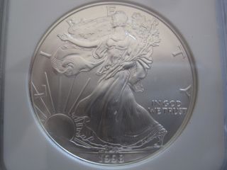 1998 1 Oz Silver American Eagle Ngc Ms 69 photo