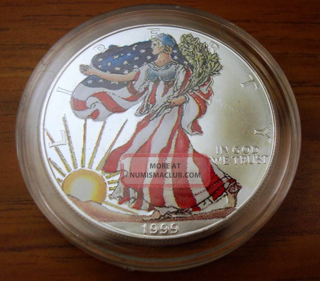 1999 Colorized American Silver Eagle b 1999-colorized-american-silver-eagle-b