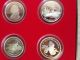 Antiqua & Lesotho 1982 George Washington 250th Anniversary Birthday 6 Coin Proof Silver photo 2