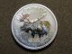 2012 1 Oz Moose Silver Maple Leaf Coin $5 Canadian Wildlife Canada 9999 Silver photo 1