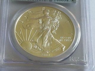 Coinhunters - 2012 - S American Silver Eagle - Pcgs Ms69,  First Strike,  1oz.  999 Fine photo