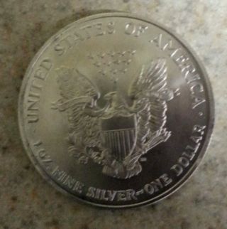 2002 Liberty Walking American Silver Eagle Dollar Coin Circulated photo