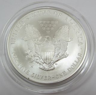 2008 - W Reverse Of 2007 American Silver Eagle Burnished Uncirculated Error photo