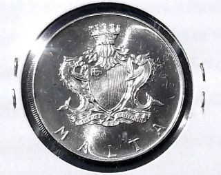 . 987 Silver 1973 Malta 2 Pounds Tal - Imdina Gate Gem Bu Km 20 Low Mintage 30k photo