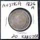 Silver 1826a Austria 20 Kreuzer Franz Ii Circulated Detail Km 2144 Eagle Europe photo 2