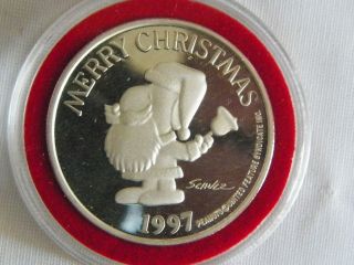 1997 Peanuts Christmas Numbered Silver Limited Edition 228 photo