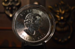 2014 1 Troy Oz Canadian Maple Leaf.  9999 Fine Silver Brilliant Uncirculated Coin photo