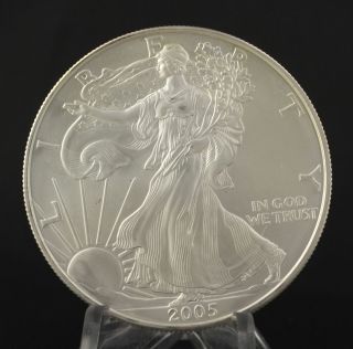 2005 American Silver Eagle - 1oz.  999 Fine Dollar Ase Investment Coin Usa photo