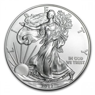 1oz Silver American Eagle Coin 2012 photo
