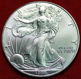 Uncirculated 1998 Silver American Eagle Dollar S/h photo