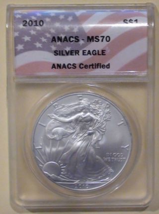 2010 Silver American Eagle Ms - 70 photo