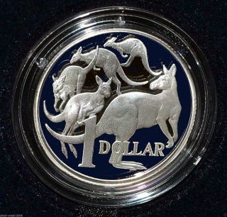 2013 Australia $1 Proof Kangaroo.  999 Pure Silver & photo