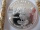 1 - Oz.  Pure Silver Mickey - Minni 1987 Christmas,  1988 Year Le Proof Coin + Gold Silver photo 4