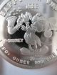 1 - Oz.  Pure Silver Mickey - Minni 1987 Christmas,  1988 Year Le Proof Coin + Gold Silver photo 5