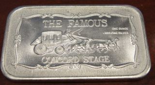 Mother Lode The Famous Concord Stage.  999 1oz Silver Art Bar Bullion Csml photo
