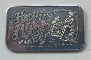 Silver Mothers Day Art Bar,  1 Troy Ounce.  999 Fine,  Gathered Children photo