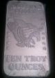 Eagle San Francisco 10 Troy Ounce.  999 Fine Silver Bar - Us Assay 1981 Cc Rare Silver photo 3