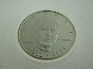 1911 - 2004 Ronald Regan Presidential 2oz Silver Round - 2oz.  999 Silver photo