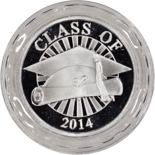 2014 Silver 1 Oz.  Medallion - Graduation - Class Of 2014 photo