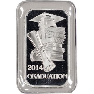 2014 Silver 1 Oz.  Bar - Graduation 2014 photo