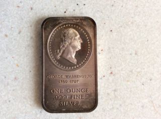George Washington - Madison - 1troy Ounce.  999 Fine Silver Art Bar photo