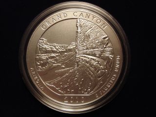 2010 P Grand Canyon National Park 5oz Silver Atb Coin - W/us & Np4 photo