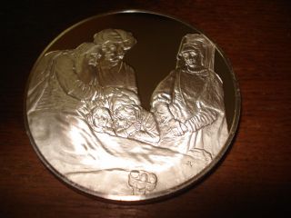 Jacob Blessing The Sons Of Joseph Rembrandt ' S Genius Sterling Silver Art Round photo