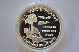 2009 Territory U.  S Virgin Islands 1oz Troy.  999 Silver Statehood Replica Bu photo