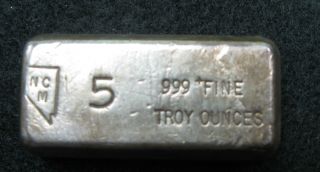 Nevada Coin Mart - 5 Ozt.  999+ Silver Old Pour Loaf Bar - Ncm Bar photo