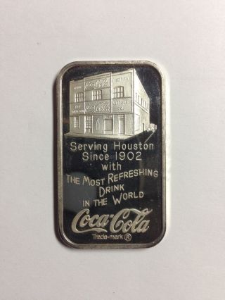 Coca Cola 75th Anniversary Silver Art Bar - Houston,  Texas 1977 Wwm photo