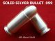 Solid Silver Bullet 1 Troy Oz Nwt Caliber.  45 Automatic.  999 Fine Hunter Gift Silver photo 8