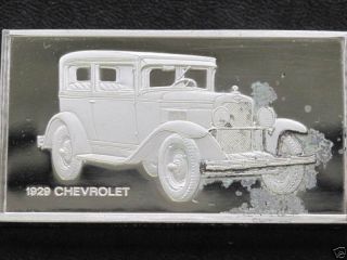 1929 Chevrolet Automobile Silver Art Bar Franklin A0116 photo