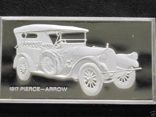 1917 Pierce - Arrow 66 Automobile Silver Art Bar 2 Troy Oz Franklin A0108 photo