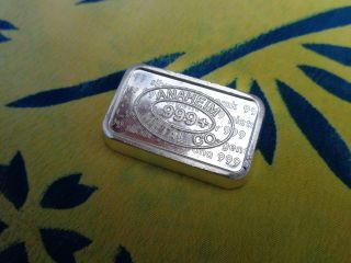 1 Oz.  Anaheim Metal Co.  Stackable Ingot.  999 Fine Silver Usvi Ingot Co. photo