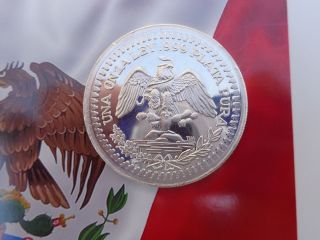 1 Oz.  Another 1987 Viva Mexico Silver Round Design.  999 Fine Silver photo