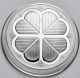 Irish Four Leaf Clover Good Luck Symbol Good Fortune Sterling Silver Coin Silver photo 2