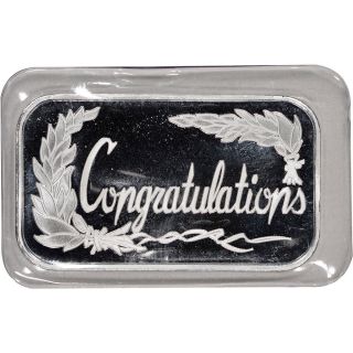 2014 Silver 1 Oz.  Bar - Congratulations photo