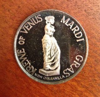 1976 Martha Washington.  999 Fine Silver 1 Oz Krewe Of Venus Mardi Gras Round photo