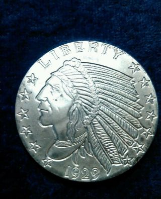 One Ounce 999 Silver Round - Incuse Indian Head 1 Oz photo
