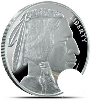 2013 Buffalo Indian Silver Coin In Capsul - 1 Oz -.  999 Pure Silver - photo